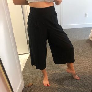 Talula XXS black wide leg cropped trousers